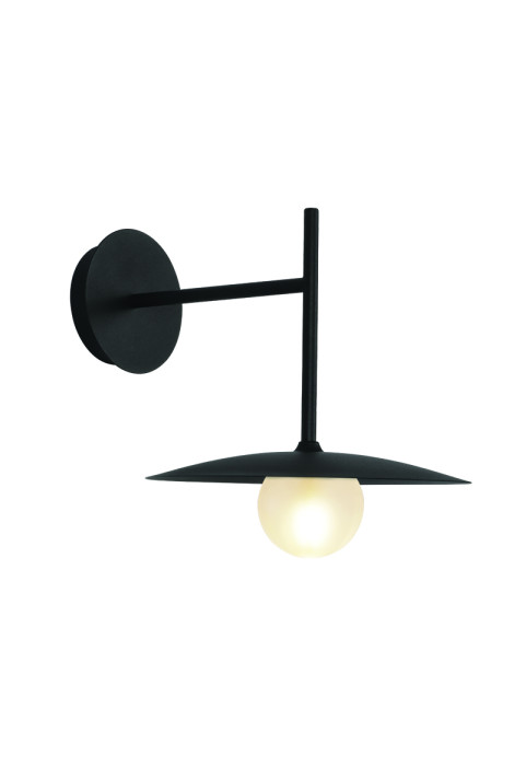 АПЛИК 1xG9 AFINAR ЧЕРЕН МЕТАЛ + ПЯСЪКОСРТУЙНО СТЪКЛО 25Χ28Χ32CM