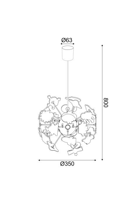 ПЕНДЕЛ 4ΧΕ14 ДЕТСКИ КОСМОС Φ35ΧΗ80CM SPACE
