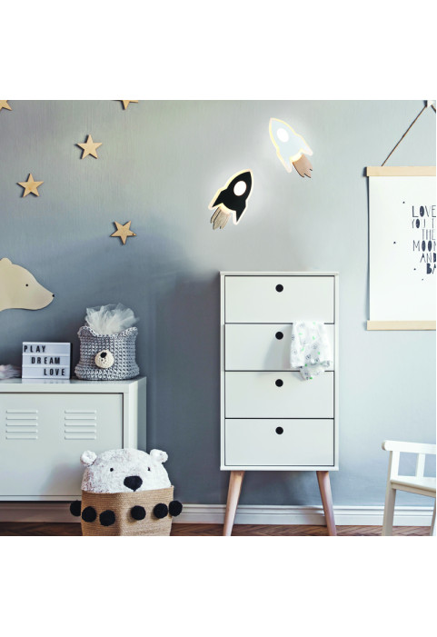 АПЛИК LED 5.5W 3000K 385LM NASA ЧЕРЕН MDF 24X13X3.8CM 