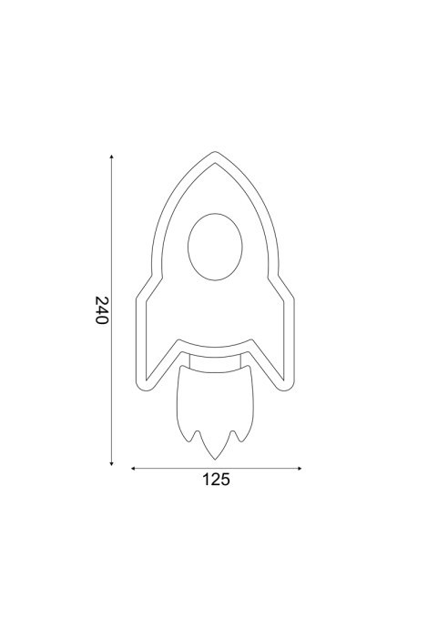 АПЛИК LED 5.5W 3000K 385LM NASA ЧЕРЕН MDF 24X13X3.8CM 