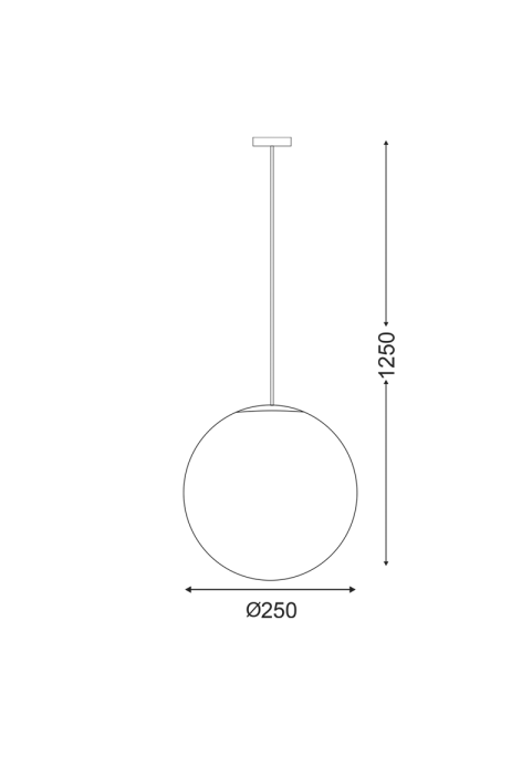 HANG LIGHT PMM Φ250 PMM SMOKY