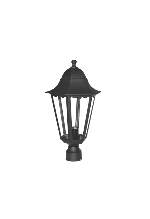 GARDEN LIGHT BLACK MAT RAL9005M 23.5Χ44,5cm Φ60