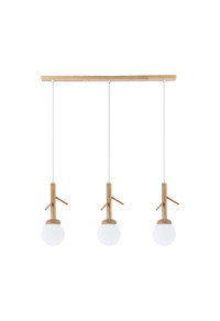 ПЕНДЕЛ 3ΧΕ14 FLORESTA ДЪРВО+БЯЛО СТЪКЛО 80X15XH180CM