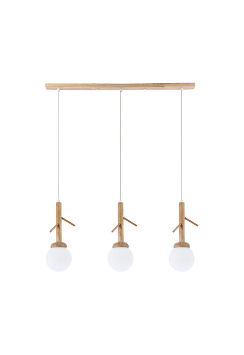 ПЕНДЕЛ 3ΧΕ14 FLORESTA ДЪРВО+БЯЛО СТЪКЛО 80X15XH180CM
