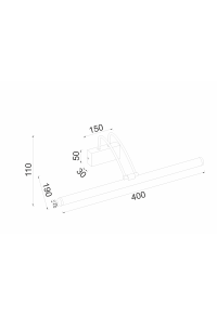 АПЛИК LED 8W 3000K 520LM МЕСИНГОВА НЕРЪЖДАЕМА СТОМАНА IP44 40X12X19CM  ARIA