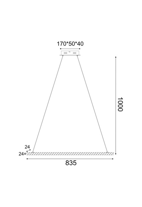 ПЕНДЕЛ  LED 13W 3000K 1300LM CANELА  ДЪРВО+БЯЛ МЕТАЛ 83,5X8XH100CM