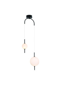 ПЕНДЕЛ LED 11W 3000K 1150LM AMELIA ЧЕРЕН МЕТАЛ+БЯЛО СТЪКЛО D37XH120CM