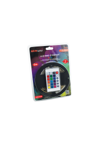 LED SMD STRIP KIT 5M IP65 RGB WITH REMOTE CONTROL & 12V DC PLUG DRIVER