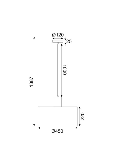 ПЕНДЕЛ 1ΧΕ27 CHIOS КРЕМ ТЕКСТИЛ+ ДЪРВО D45XH140CM