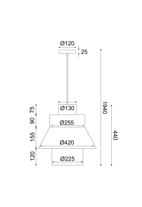 ПЕНДЕЛ 1ΧΕ27 CHIOS КРЕМ ТЕКСТИЛ+ ДЪРВО D45XH140CM