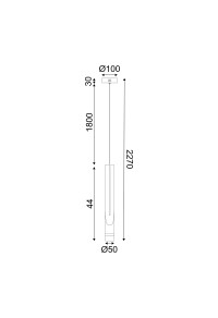 ПЕНДЕЛ LED 5W 3000K 300LM ESTRELA ЧЕРЕН МЕТАЛ IP20 D6XH228CM
