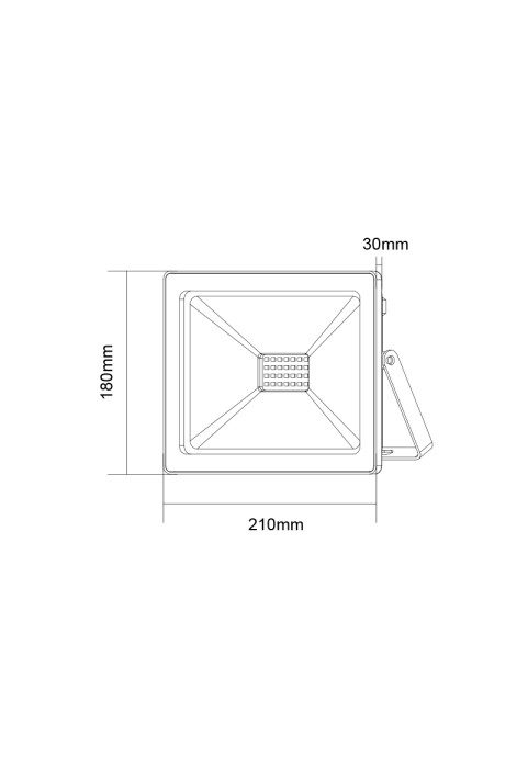 BLACK LED SMD FLOOD LUMINAIRE IP66 70W 6000K 6400Lm 230V RA80