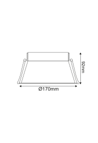 SPOT TRIMLESS AR111 GLC SINGLE WHITE Φ170xH92