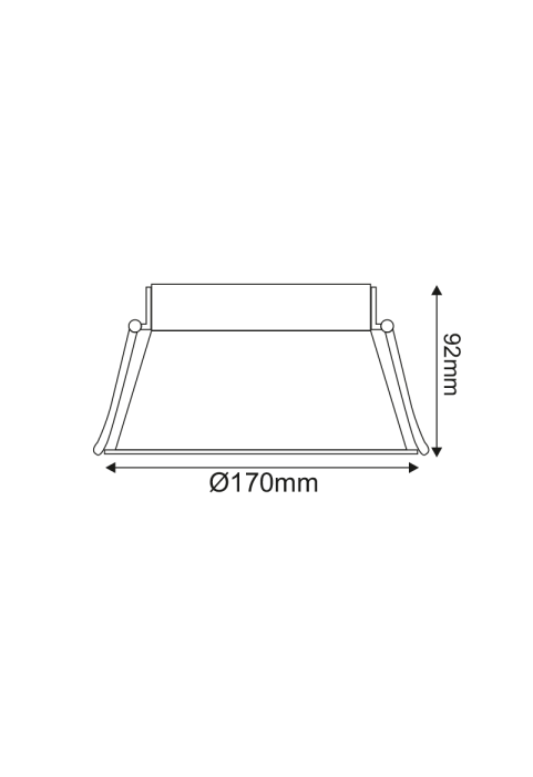 SPOT TRIMLESS AR111 GLC SINGLE WHITE Φ170xH92