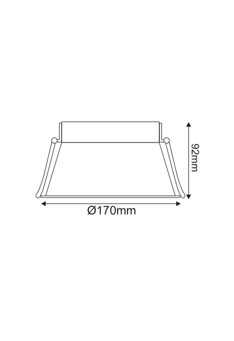 SPOT TRIMLESS AR111 GLC SINGLE BLACK Φ170xH92