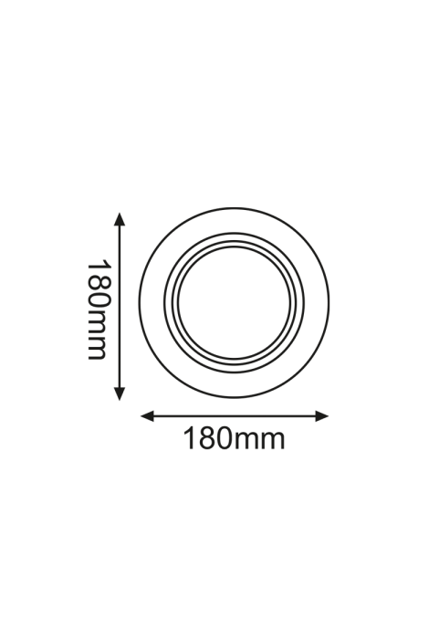 SPOT AR111 XMC SINGLE BLACK ROUND Φ180