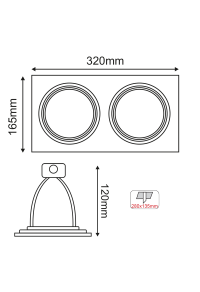 SPOT AR111 XMS DOUBLE BLACK SQUARE 320x165