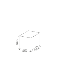 SPOT CEILING AR111 SINGLE BLACK 150x150x120