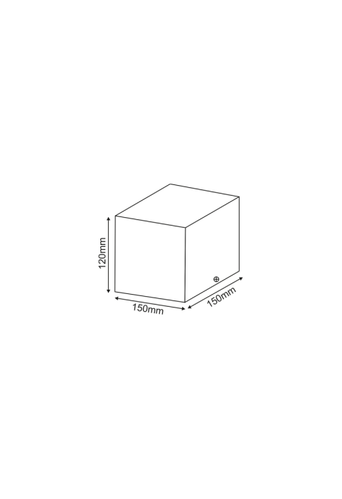 SPOT CEILING AR111 SINGLE BLACK 150x150x120