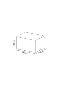 SPOT CEILING AR111 DOUBLE WHITE 150x300x120