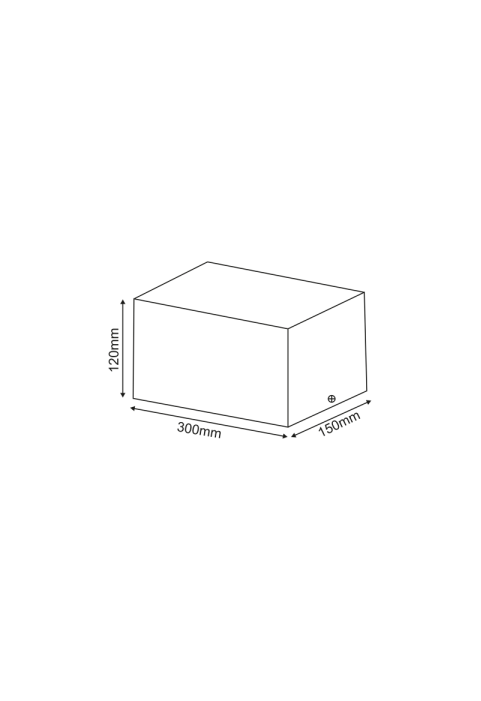 SPOT CEILING AR111 DOUBLE BLACK 150x300x120