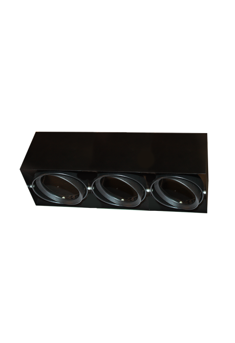 SPOT CEILING AR111 TRIPLE BLACK 150x450x120