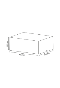 SPOT CEILING AR111 TRIPLE BLACK 150x450x120