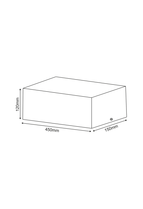 SPOT CEILING AR111 TRIPLE BLACK 150x450x120