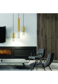 ПЕНДЕЛ ACA LIGHTING / PENDANT LUMINAIRE 1XGU10 DOHA GOLD METAL IP20 D6XD8XH150CM