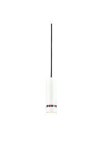 ПЕНДЕЛ 1XGU10 BUTTONS БЯЛ МЕТАЛ IP20 D6XD10XH150CM