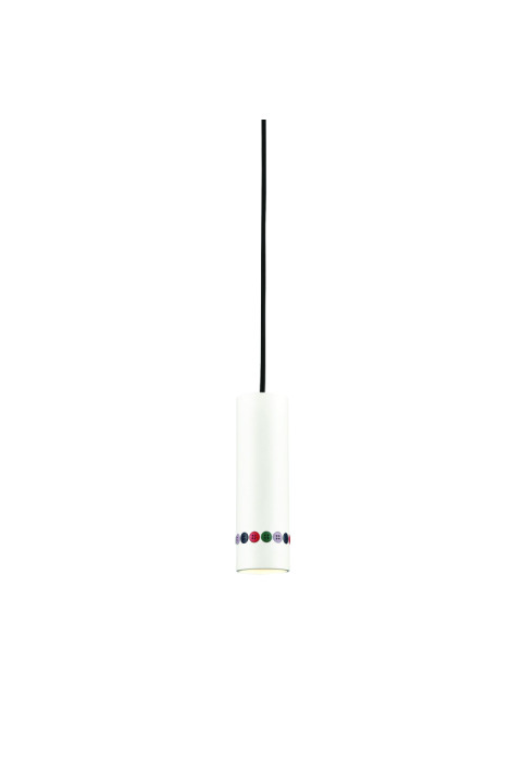 ПЕНДЕЛ 1XGU10 BUTTONS БЯЛ МЕТАЛ IP20 D6XD10XH150CM
