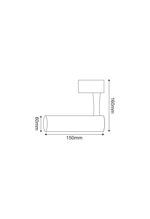 SPOT TRACK 1 PHASE BLACK ALUMINUM 150x60