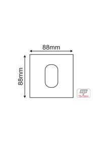 ^  SPOT Νο617 SQUARE OVAL WHITE ALUMINUM 88x88