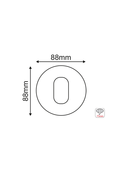 ^  SPOT Νο618 ROUND OVAL BLACK ALUMINUM H88