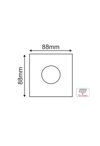 ^  SPOT Νο619 SQUARE ROUND WHITE ALUMINUM 88x88