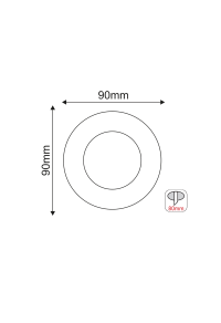 SPOT TRIMLESS MOVABLE WHITE ROUND Φ90