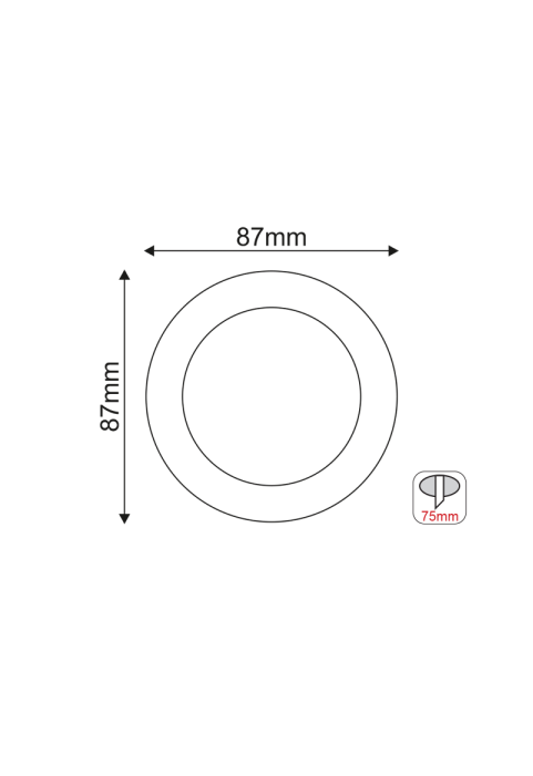 ^  SPOT BLACK RING -BLACK REFLECTOR ALUMINUM 