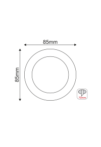 ^  SPOT IP45 WHITE TRANSPARENT GLASS H85