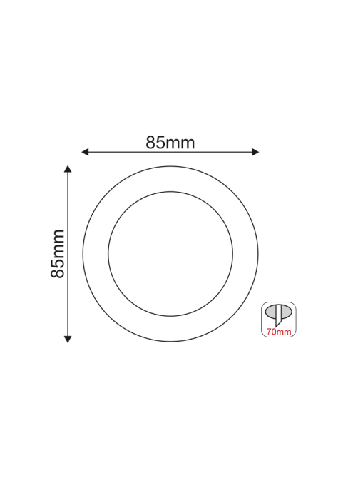 ^  SPOT IP45 WHITE TRANSPARENT GLASS H85