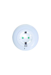 НОЩНА LED ЛАМПА  0,5W КОНТАКТ ШУКО,СЕНЗОР, БЯЛА/СИНЯ/ЧЕРВЕНА СВЕТЛИНА,БЯЛА ПЛАСТМАСА 230V IP20 