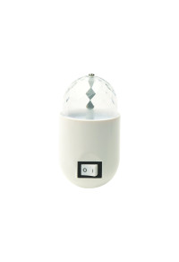LED ΜΙΝΙ DISCO SOCKET BALL 3W RGB БЯЛА ПЛАСТМАСА  230V IP20