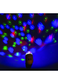 LED ΜΙΝΙ DISCO SOCKET BALL 3W RGB БЯЛА ПЛАСТМАСА  230V IP20