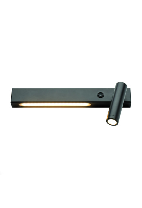 АПЛИК LED 12W 3200K 980LM HERMES ЧЕРЕН МЕТАЛ 28Χ11Χ8CM