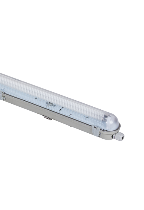 EMPTY IP65 LUMINAIRE FOR 2X1200mm T8 G13 LAMPS 2-SIDE