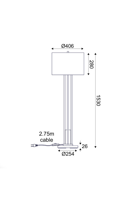 ЛАМПИОН 1ΧΕ27 BELIZE ЗЛАТИСТ МЕТАЛ+БЯЛ АБАЖУР -МРАМОР IP20 D40,6XH153CM