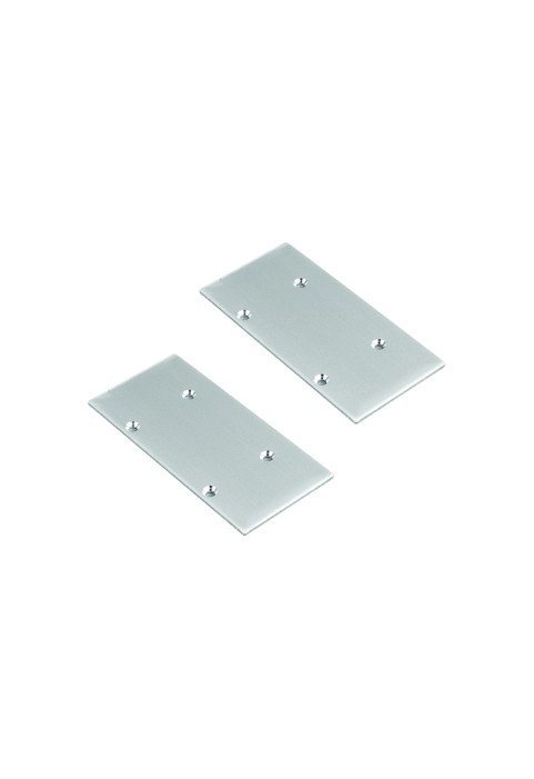 SET OF METAL END CAPS FOR P49N, 2 PCS WITHOUT HOLE