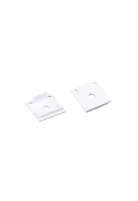 SET OF WHITE PLASTIC END CAPS FOR P28N, 2PCS WITH HOLE