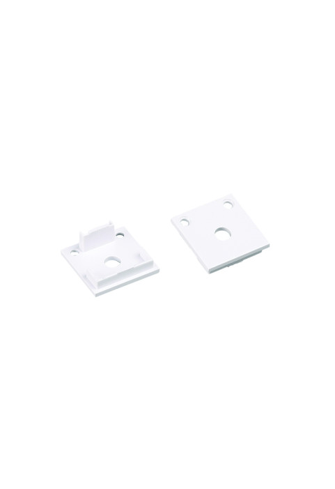 SET OF WHITE PLASTIC END CAPS FOR P28N, 2PCS WITH HOLE