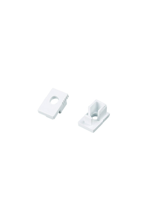 SET OF PLASTIC END CAPS FOR P129N, 2 PCS WITH HOLE 
