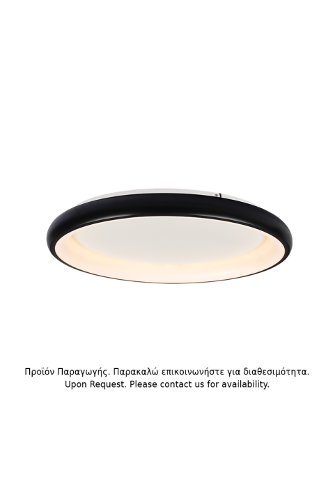 ЛЕД ТАВАНА СВЕТЛИНА 100W DIMMER 3000K 7010LM ЧЕРЕН МЕТАЛ D81XH8,5CM DIANA
